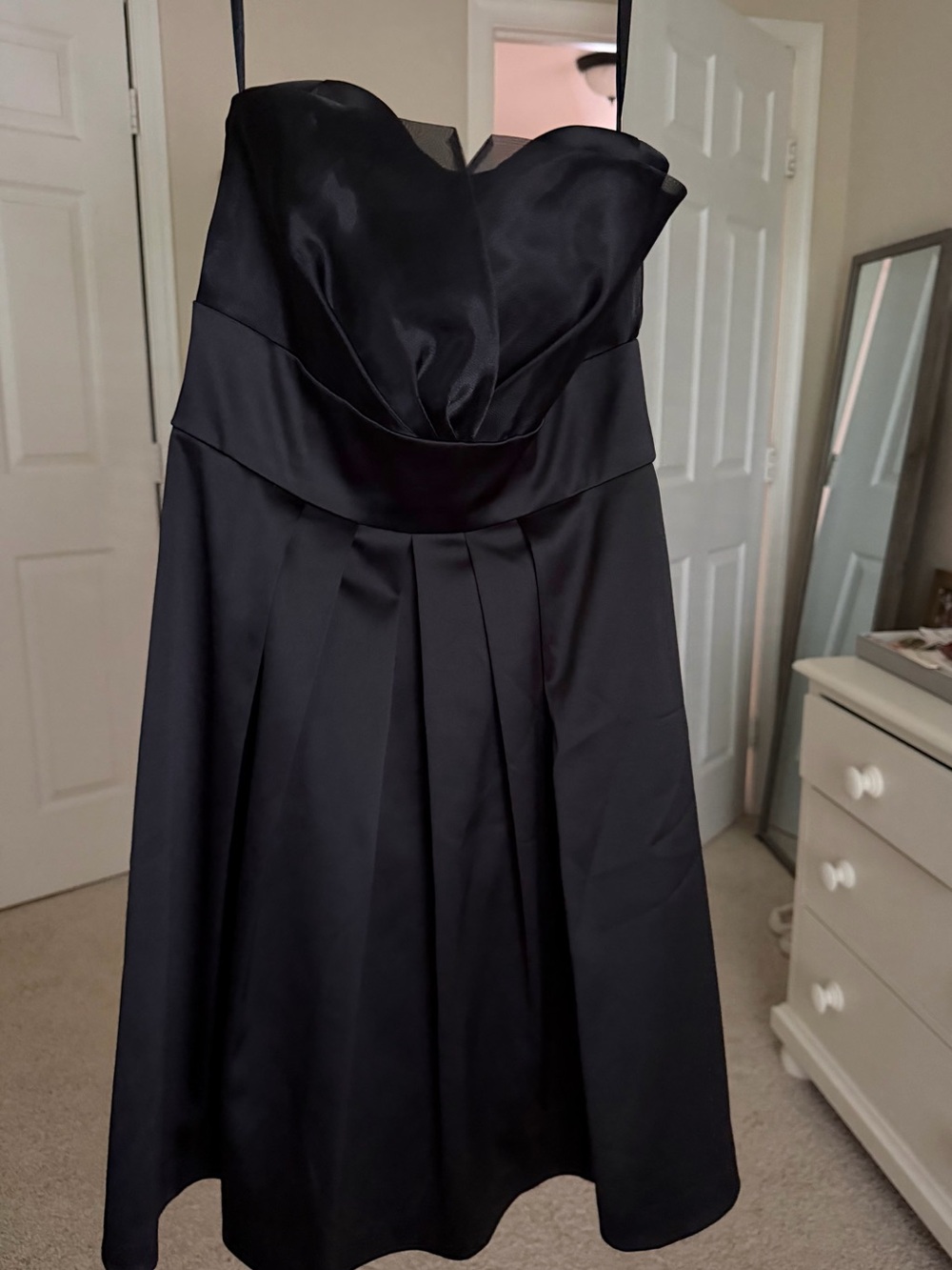 White House Black Market Strapless Black Cocktail Dress